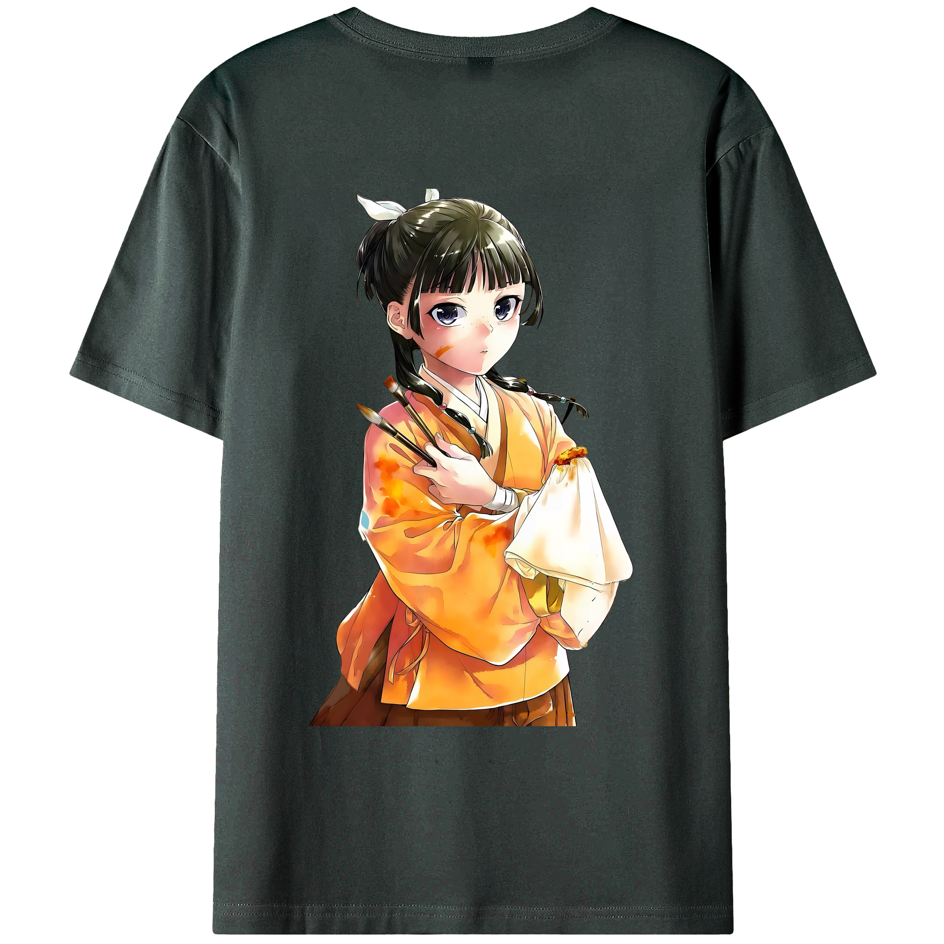 （画像用） 薬屋のひとりごと The Apothecary Diaries 綿100％ メンズ半袖Tシャツ（バックプリント） 通気性